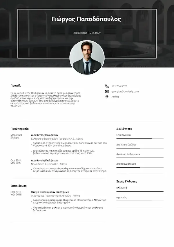 Απλό Πρότυπο Βιογραφικού PDF