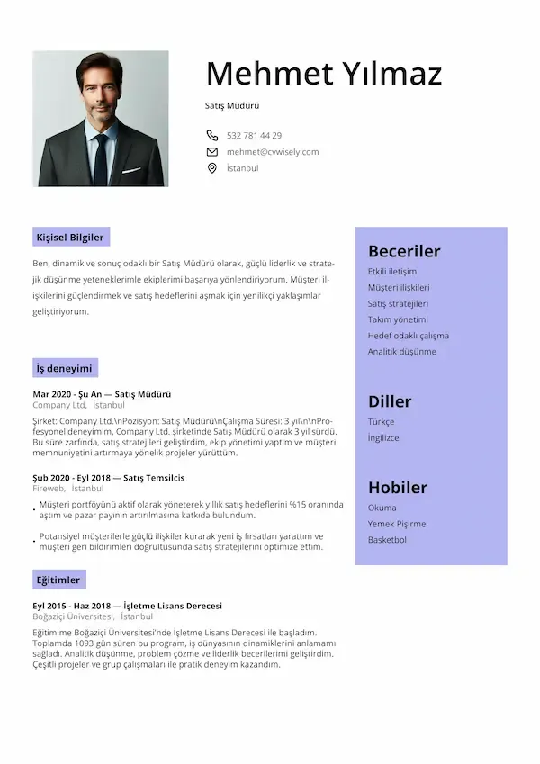 Becerileri öne çıkaran özgeçmiş formatı