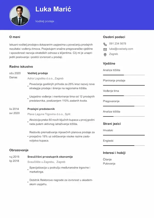 Jednostavan predložak životopisa