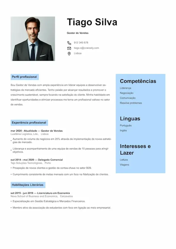 Modelo de Currículo que Destaca Competências