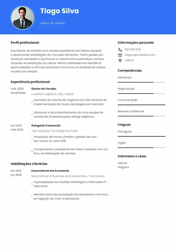 Modelo de Currículo Simples