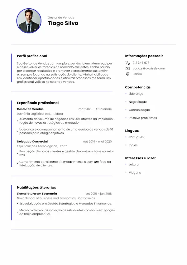 Modelo de Currículo Simples e Moderno